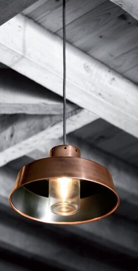 Faktory 02 | Industrial Kupfer-Deckenleuchte von Roger Pradier